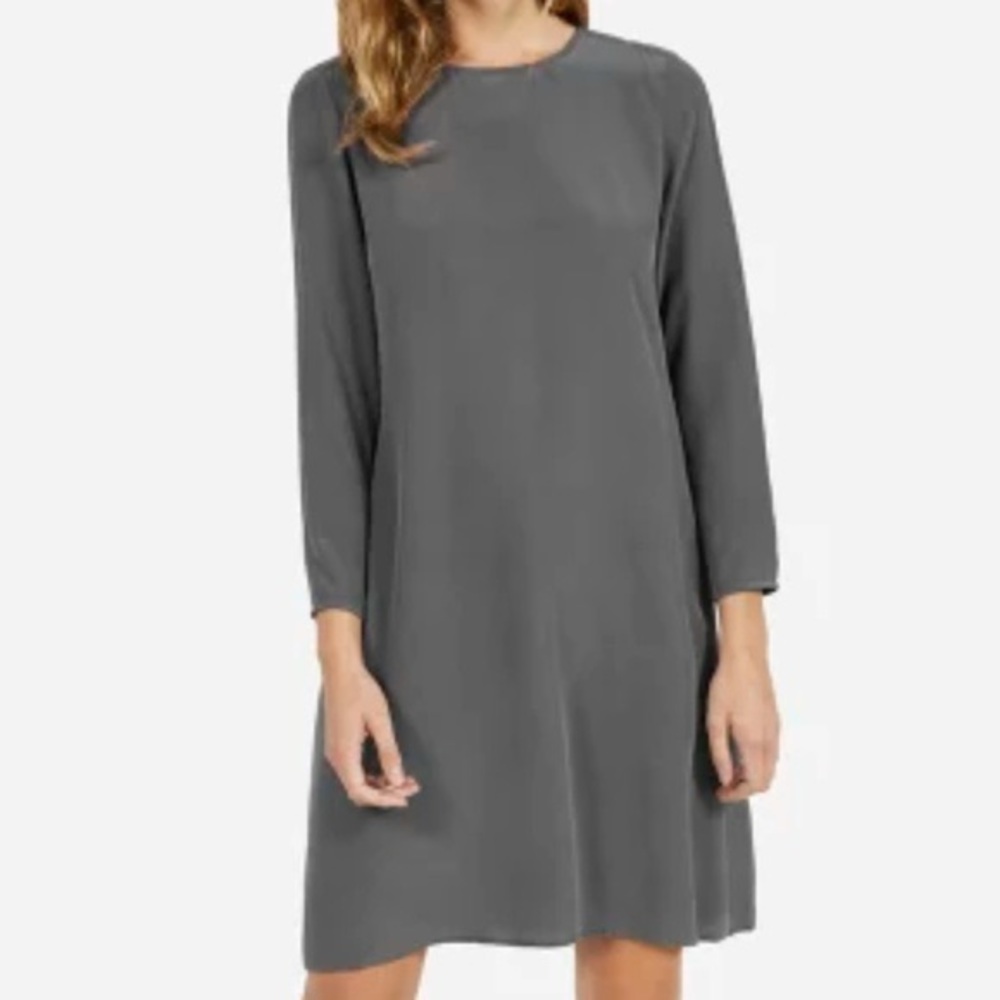 Everlane Gray Silk Dress